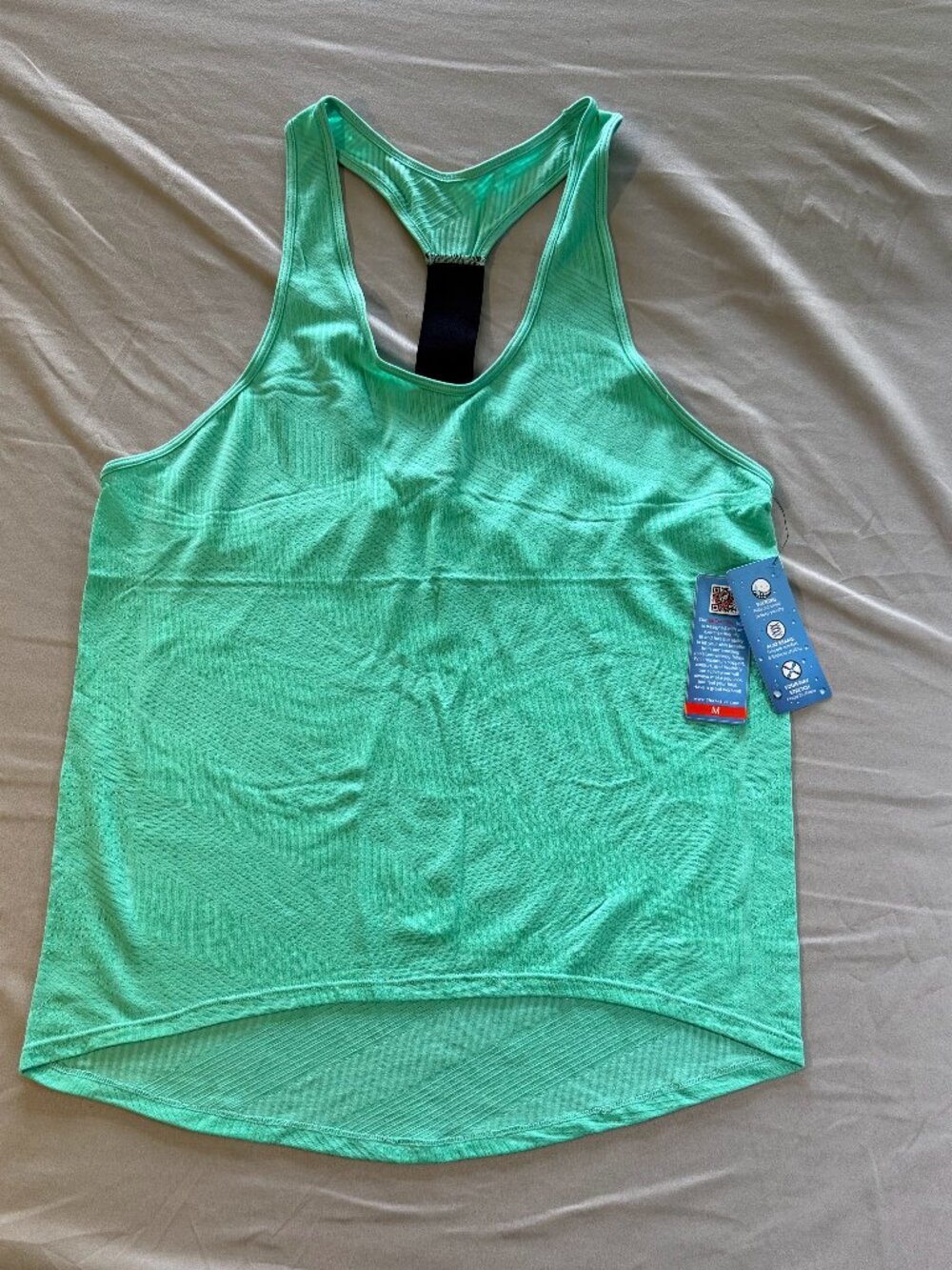 Shoactive Women's Racerback Athletic Flat Seam Tagless Tank Top Mint Green Med.